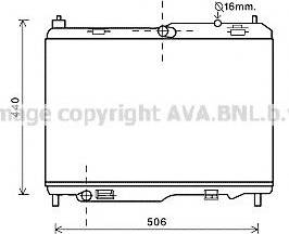 Ava Quality Cooling FDA2442 - Радиатор, охлаждане на двигателя vvparts.bg