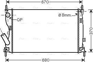 Ava Quality Cooling FDA2408 - Радиатор, охлаждане на двигателя vvparts.bg