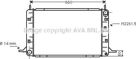 Ava Quality Cooling FDA2112 - Радиатор, охлаждане на двигателя vvparts.bg