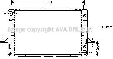 Ava Quality Cooling FDA2120 - Радиатор, охлаждане на двигателя vvparts.bg