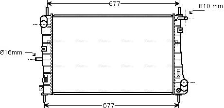 Ava Quality Cooling FDA2338 - Радиатор, охлаждане на двигателя vvparts.bg