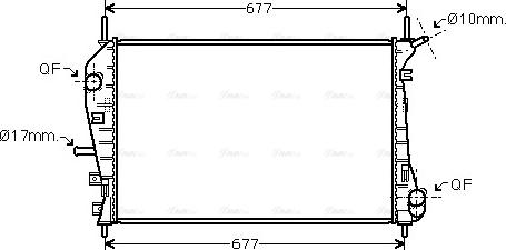 Ava Quality Cooling FDA2376 - Радиатор, охлаждане на двигателя vvparts.bg