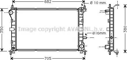 Ava Quality Cooling FDA2264 - Радиатор, охлаждане на двигателя vvparts.bg