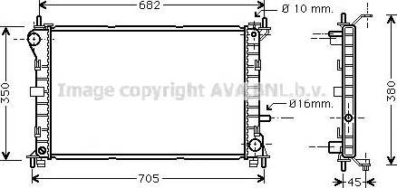 Ava Quality Cooling FDA2265 - Радиатор, охлаждане на двигателя vvparts.bg