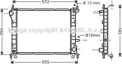 Ava Quality Cooling FDA2263 - Радиатор, охлаждане на двигателя vvparts.bg