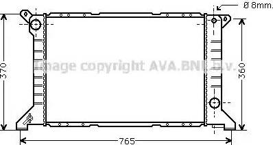 Ava Quality Cooling FDA2203 - Радиатор, охлаждане на двигателя vvparts.bg