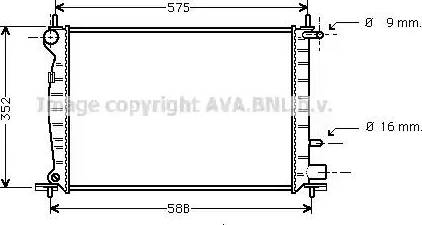 Ava Quality Cooling FDA2219 - Радиатор, охлаждане на двигателя vvparts.bg