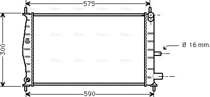 Ava Quality Cooling FDA2218 - Радиатор, охлаждане на двигателя vvparts.bg