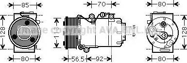 Ava Quality Cooling FDK497 - Компресор, климатизация vvparts.bg