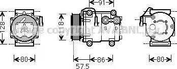 Ava Quality Cooling FDK451 - Компресор, климатизация vvparts.bg