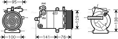 Ava Quality Cooling FDAK417 - Компресор, климатизация vvparts.bg