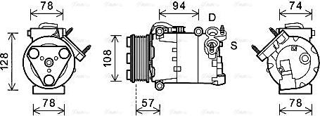 Ava Quality Cooling FDAK482 - Компресор, климатизация vvparts.bg