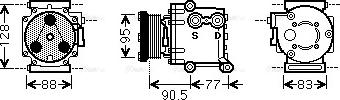 Ava Quality Cooling FDAK434 - Компресор, климатизация vvparts.bg