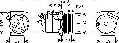 Ava Quality Cooling FD K433 - Компресор, климатизация vvparts.bg