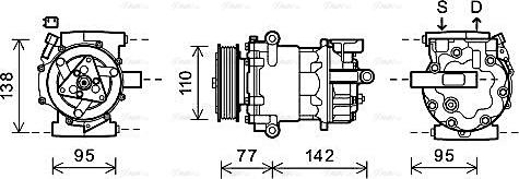 Ava Quality Cooling FDAK470 - Компресор, климатизация vvparts.bg