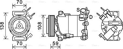 Ava Quality Cooling FDAK586 - Компресор, климатизация vvparts.bg