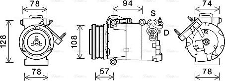 Ava Quality Cooling FDAK587 - Компресор, климатизация vvparts.bg