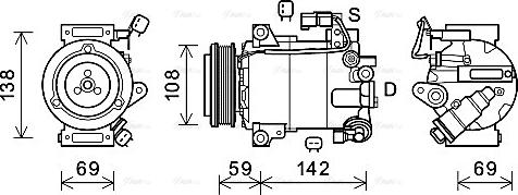 Ava Quality Cooling FDAK603 - Компресор, климатизация vvparts.bg