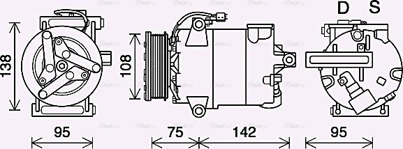 Ava Quality Cooling FDAK635 - Компресор, климатизация vvparts.bg