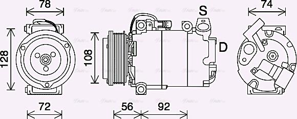 Ava Quality Cooling FDK637 - Компресор, климатизация vvparts.bg