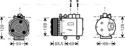 Ava Quality Cooling FDAK174 - Компресор, климатизация vvparts.bg