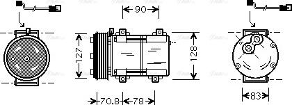 Ava Quality Cooling FDAK281 - Компресор, климатизация vvparts.bg