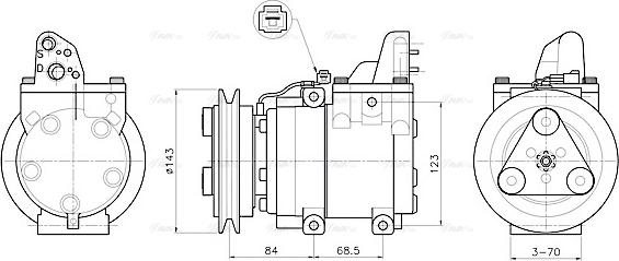 Ava Quality Cooling FDAK712 - Компресор, климатизация vvparts.bg