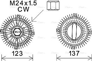 Ava Quality Cooling FDC446 - Съединител, вентилатор на радиатора vvparts.bg