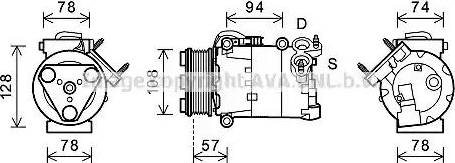 Ava Quality Cooling FDK450 - Компресор, климатизация vvparts.bg