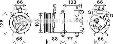 Ava Quality Cooling FDK585 - Компресор, климатизация vvparts.bg