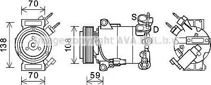 Ava Quality Cooling FDK586 - Компресор, климатизация vvparts.bg