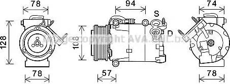 Ava Quality Cooling FDK587 - Компресор, климатизация vvparts.bg