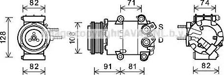 Ava Quality Cooling FDK570 - Компресор, климатизация vvparts.bg