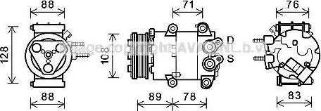 Ava Quality Cooling FDK571 - Компресор, климатизация vvparts.bg