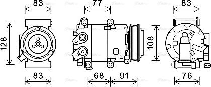 Ava Quality Cooling FDK604 - Компресор, климатизация vvparts.bg