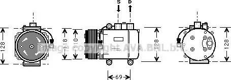 Ava Quality Cooling FD K045 - Компресор, климатизация vvparts.bg