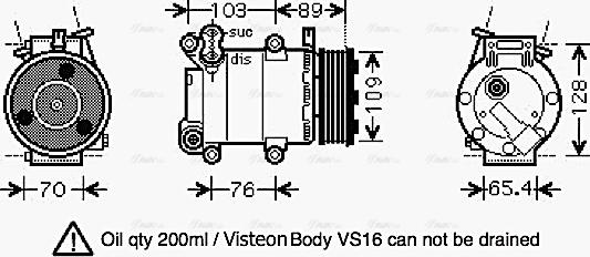 Ava Quality Cooling FD K392 - Компресор, климатизация vvparts.bg