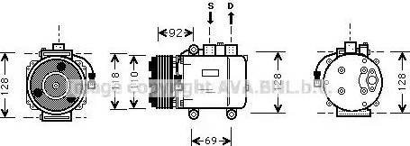 Ava Quality Cooling FDK357 - Компресор, климатизация vvparts.bg