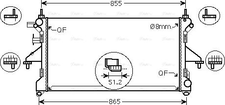 Ava Quality Cooling FT2453 - Радиатор, охлаждане на двигателя vvparts.bg