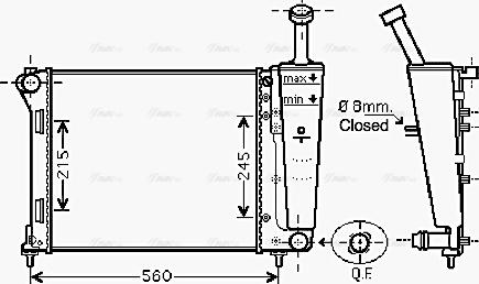 Ava Quality Cooling FT2404 - Радиатор, охлаждане на двигателя vvparts.bg