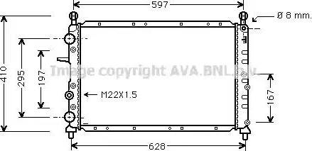 Ava Quality Cooling FT 2099 - Радиатор, охлаждане на двигателя vvparts.bg