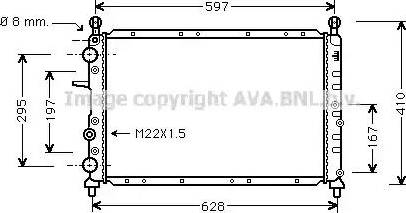 Ava Quality Cooling FT 2095 - Радиатор, охлаждане на двигателя vvparts.bg