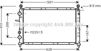 Ava Quality Cooling FT 2190 - Радиатор, охлаждане на двигателя vvparts.bg