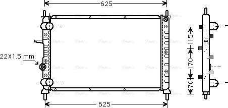 Ava Quality Cooling FT 2188 - Радиатор, охлаждане на двигателя vvparts.bg