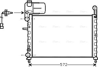 Ava Quality Cooling FT 2120 - Радиатор, охлаждане на двигателя vvparts.bg