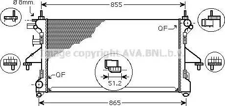 Ava Quality Cooling FT2399 - Радиатор, охлаждане на двигателя vvparts.bg