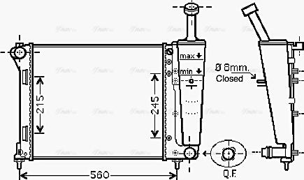 Ava Quality Cooling FT 2345 - Радиатор, охлаждане на двигателя vvparts.bg