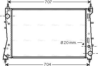 Ava Quality Cooling FTA2359 - Радиатор, охлаждане на двигателя vvparts.bg