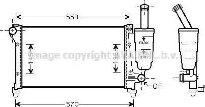 Ava Quality Cooling FT 2368 - Радиатор, охлаждане на двигателя vvparts.bg