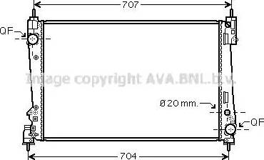 Ava Quality Cooling FT 2312 - Радиатор, охлаждане на двигателя vvparts.bg